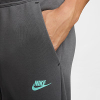 Nike Tech Fleece Sportswear Joggingbroek Donkergrijs Turquoise Zwart