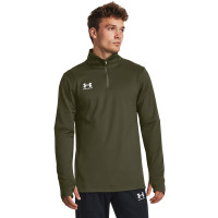 Under Armour Challenger Haut d'Entraînement 1/4-Zip Vert Olive Blanc