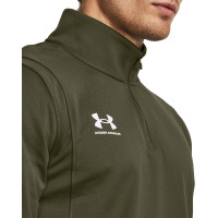 Under Armour Challenger Haut d'Entraînement 1/4-Zip Vert Olive Blanc