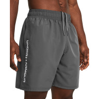 Under Armour Tech Woven Wordmark Short d'Entraînement Gris Blanc