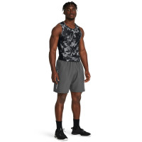 Under Armour Tech Woven Wordmark Short d'Entraînement Gris Blanc