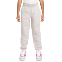 Nike Sportswear Club Fleece Pantalon de Jogging Enfants Gris Blanc