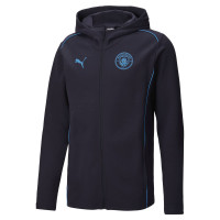 PUMA Manchester City Casuals Veste à Capuche 2024-2025 Bleu Foncé Bleu