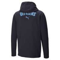 PUMA Manchester City Casuals Veste à Capuche 2024-2025 Bleu Foncé Bleu