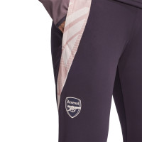 adidas Arsenal Trainingspak 1/4-Zip 2024-2025 Dames Donkerpaars Beige Paars