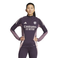 adidas Arsenal Trainingspak 1/4-Zip 2024-2025 Dames Donkerpaars Beige Paars