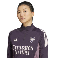 adidas Arsenal Trainingspak 1/4-Zip 2024-2025 Dames Donkerpaars Beige Paars