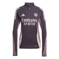 adidas Arsenal Trainingspak 1/4-Zip 2024-2025 Dames Donkerpaars Beige Paars