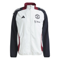 adidas Manchester United Présentation Veste d'Entraînement 2024-2025 Blanc Noir Rouge