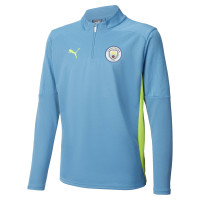 PUMA Manchester City Survêtement 1/4 Zip 2024-2025 Bleu Clair Jaune