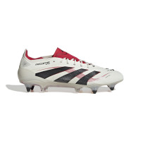 adidas Predator Elite Crampons Vissés Chaussures de Foot (SG) Blanc Noir Rouge