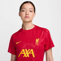 Nike Liverpool Pre-Match Maillot d'Entraînement 2024-2025 Femmes Rouge Jaune