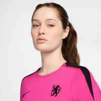 Nike Chelsea Strike Maillot d'Entraînement Manches Longues 2024-2025 Femmes Rose Noir