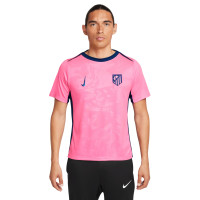 Nike Atletico Madrid Pre-Match Maillot d'Entraînement 2024-2025 Rose Bleu Foncé