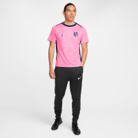 Nike Atletico Madrid Pre-Match Maillot d'Entraînement 2024-2025 Rose Bleu Foncé