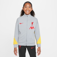 Nike Liverpool Academy Pro Survêtement Full-Zip 2024-2025 Enfants Gris Gris Foncé Jaune Rouge