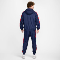 Nike Paris Saint-Germain Trainingspak Woven Hooded 2024-2025 Donkerblauw Rood