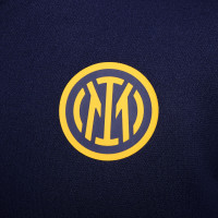 Nike Inter Milan Strike Trainingspak Full-Zip Hooded 2024-2025 Kids Donkerblauw Goud