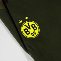 PUMA Borussia Dortmund Pumatech Trainingsbroek 2024-2025 Olijfgroen Donkergroen Geel