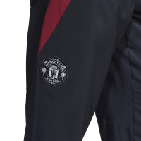 adidas Manchester United Présentation Pantalon d'Entraînement 2024-2025 Noir Blanc Rouge