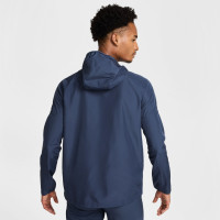 Nike Miler Repel Survêtement Full-Zip Bleu Foncé Argenté