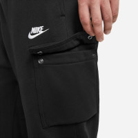 Pantalon cargo en polaire Nike Sportswear Club noir et blanc