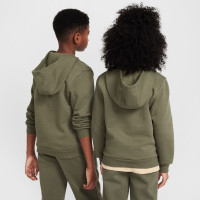 Nike Sportswear Club Fleece Trainingspak Kids Olijfgroen Wit