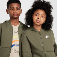 Nike Sportswear Club Fleece Trainingspak Kids Olijfgroen Wit