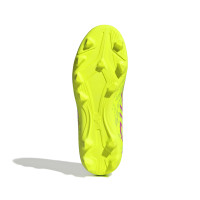 adidas Predator Club Gras / Kunstgras Voetbalschoenen (MG) Kids Neongeel Blauw Roze