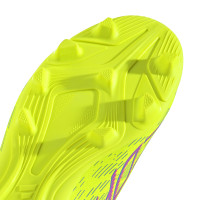 adidas Predator Club Gras / Kunstgras Voetbalschoenen (MG) Kids Neongeel Blauw Roze