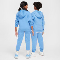 Nike Sportswear Club Fleece Trainingspak Full-Zip Hooded Kids Blauw Wit
