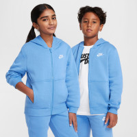 Nike Sportswear Club Fleece Trainingspak Full-Zip Hooded Kids Blauw Wit