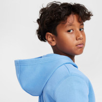 Nike Sportswear Club Fleece Trainingspak Full-Zip Hooded Kids Blauw Wit