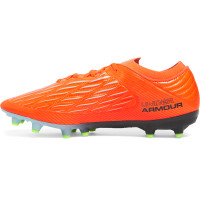 Under Armour Magnetico Pro 4.0 Gazon Naturel Chaussures de Foot (FG) Orange Gris Jaune Vif