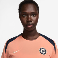 Nike Chelsea Strike Trainingsset 2024-2025 Dames Lichtroze Donkerblauw Goud