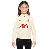 Nike Liverpool Academy Pro Survêtement 1/4-Zip 2024-2025 Tout-Petits Blanc Cassé Noir Rouge