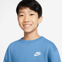 Nike Sportswear Club Fleece Sweat à Capuche Enfants Bleu Blanc