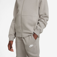 Nike Sportswear Club Fleece Trainingspak Full-Zip Hooded Kids Grijs Wit