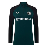 Castore Feyenoord Trainingspak 1/4-Zip 2024-2025 Dames Zwart Donkergroen Wit