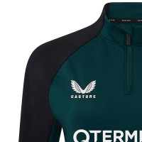 Castore Feyenoord Trainingspak 1/4-Zip 2024-2025 Dames Zwart Donkergroen Wit