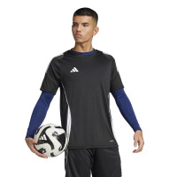adidas Techfit Sous-Maillot à Manches Longues Bleu Foncé Blanc