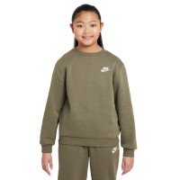 Nike Sportswear Club Fleece Sweat à Capuche Enfants Vert Olive Blanc