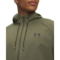 Under Armour Stretch Woven Windbreaker Olijfgroen Zwart