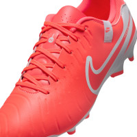 Nike Tiempo Legend 10 Academy Gazon Naturel Gazon Artificiel Chaussures de Foot (MG) Rouge Vif Blanc