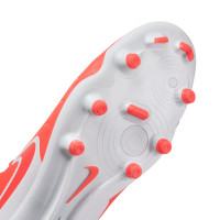 Nike Tiempo Legend 10 Academy Gazon Naturel Gazon Artificiel Chaussures de Foot (MG) Rouge Vif Blanc