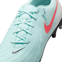Nike Phantom GX II Academy Crampons Vissés Chaussures de Foot (SG) Anti-Clog Vert Menthe Rouge Noir