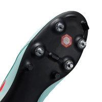 Nike Phantom GX II Academy Crampons Vissés Chaussures de Foot (SG) Anti-Clog Vert Menthe Rouge Noir