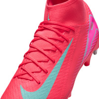 Nike Zoom Mercurial Superfly 10 Academy Crampons Vissés Chaussures de Foot (SG) Anti-Clog Rouge Turquoise Rose