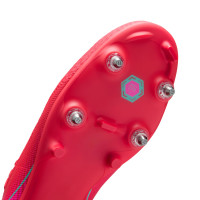 Nike Zoom Mercurial Superfly 10 Academy Crampons Vissés Chaussures de Foot (SG) Anti-Clog Rouge Turquoise Rose