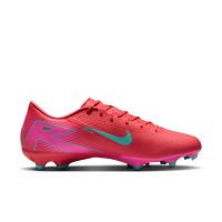 Nike Zoom Mercurial Vapor 16 Academy Gras / Kunstgras Voetbalschoenen (MG) Rood Turquoise Roze